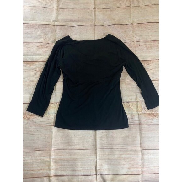 Vintage Cache Women's Black 3/4 Sleeve Classic Blouse - Medium - Picture 12 of 12